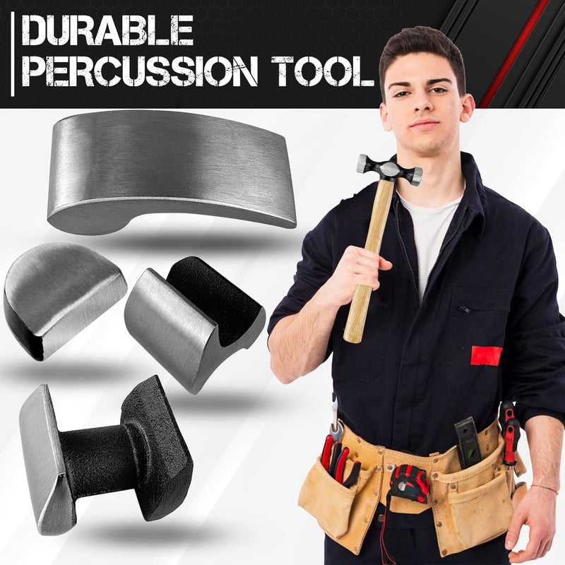 CT+ Auto Body Repair Tool Kit,7 Piece,Car Body Repair Tool Kit, Carbon Steel Dolly and Hammer Dent Body Fender Tool Set - Image 4